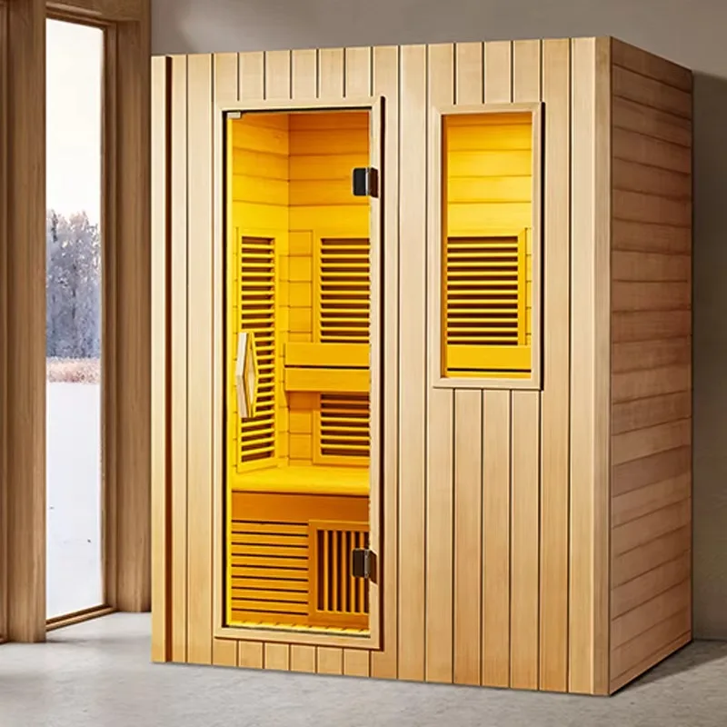 2026 Hot 3 Person Dry Sauna Room, Infra red Sauna Shower Combination, Instal Japanese Sauna F ar Infra red