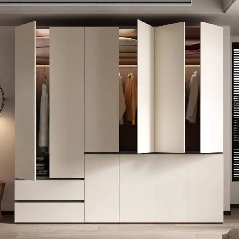 

Heavy Luxury Wardrobes Closet Wooden Rod Storage Saving Adult Wardrobes Cute Space White Guarda Roupas Furniture For Home