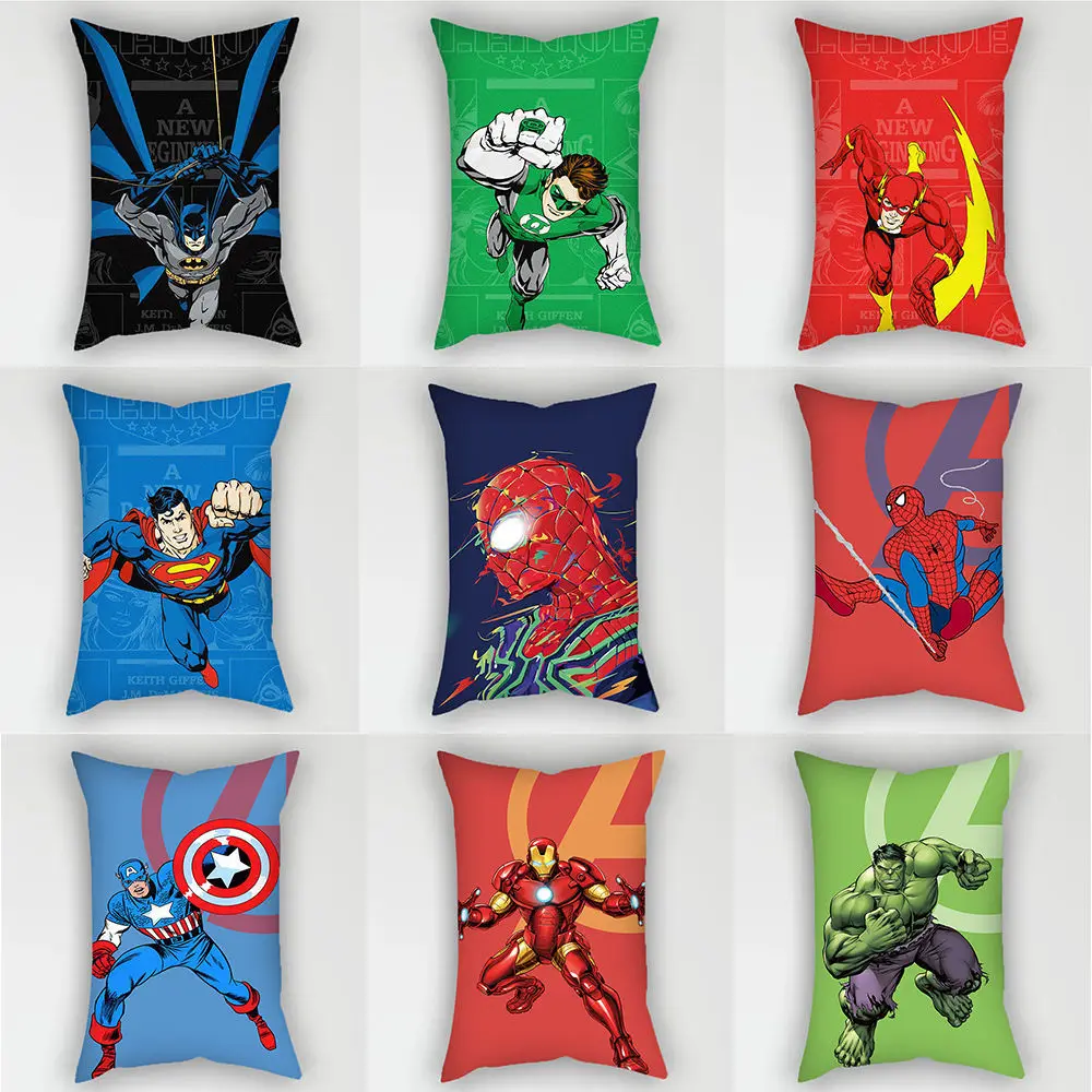 

Anime superhero series Marvel Iron Man Spider-Man Pillow Detachable and Washable Personality Soft Lumbar Pillow Birthday Gift