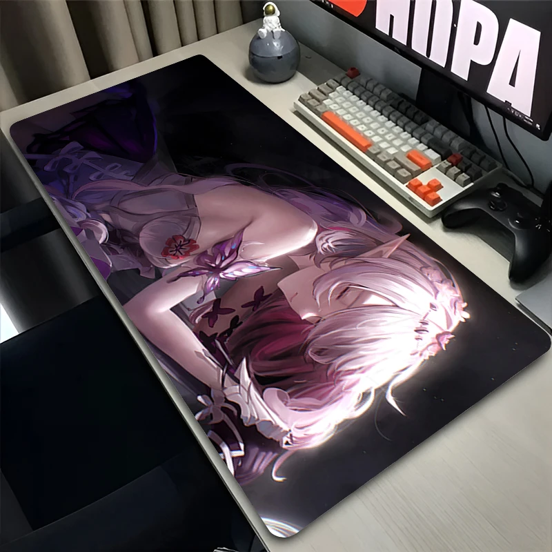 Mouse Pad Honkai Star Rail Castorice Laptop Anime Extended Desktop Mat Computer Gamer Mousepad Gaming Accessories Keyboard Pad