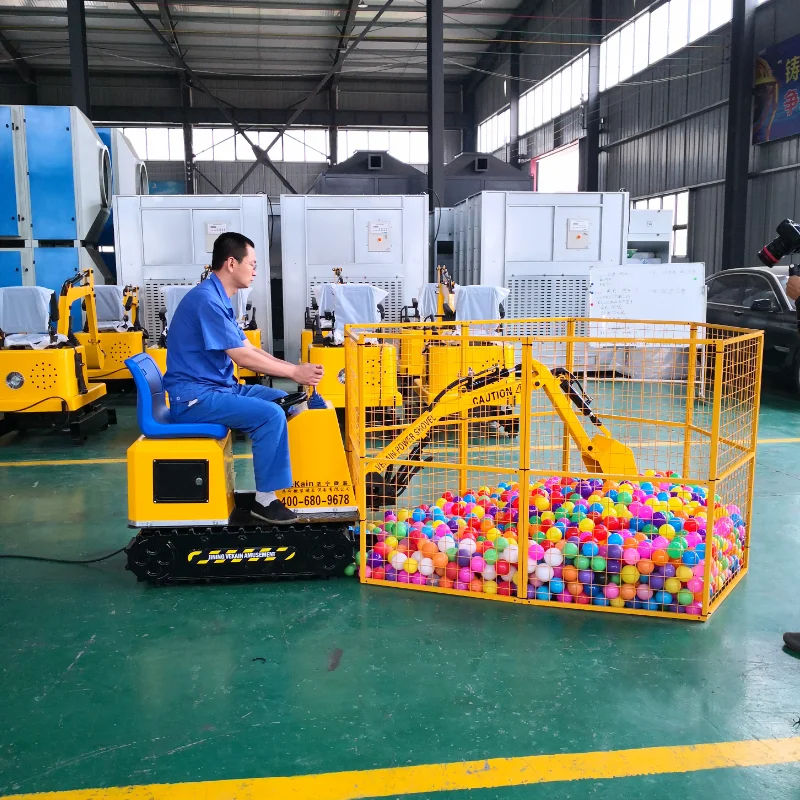 Amusement Park Popular Ride Coin Operated Mini Excavator Kids Digger Children Excavator For Sale