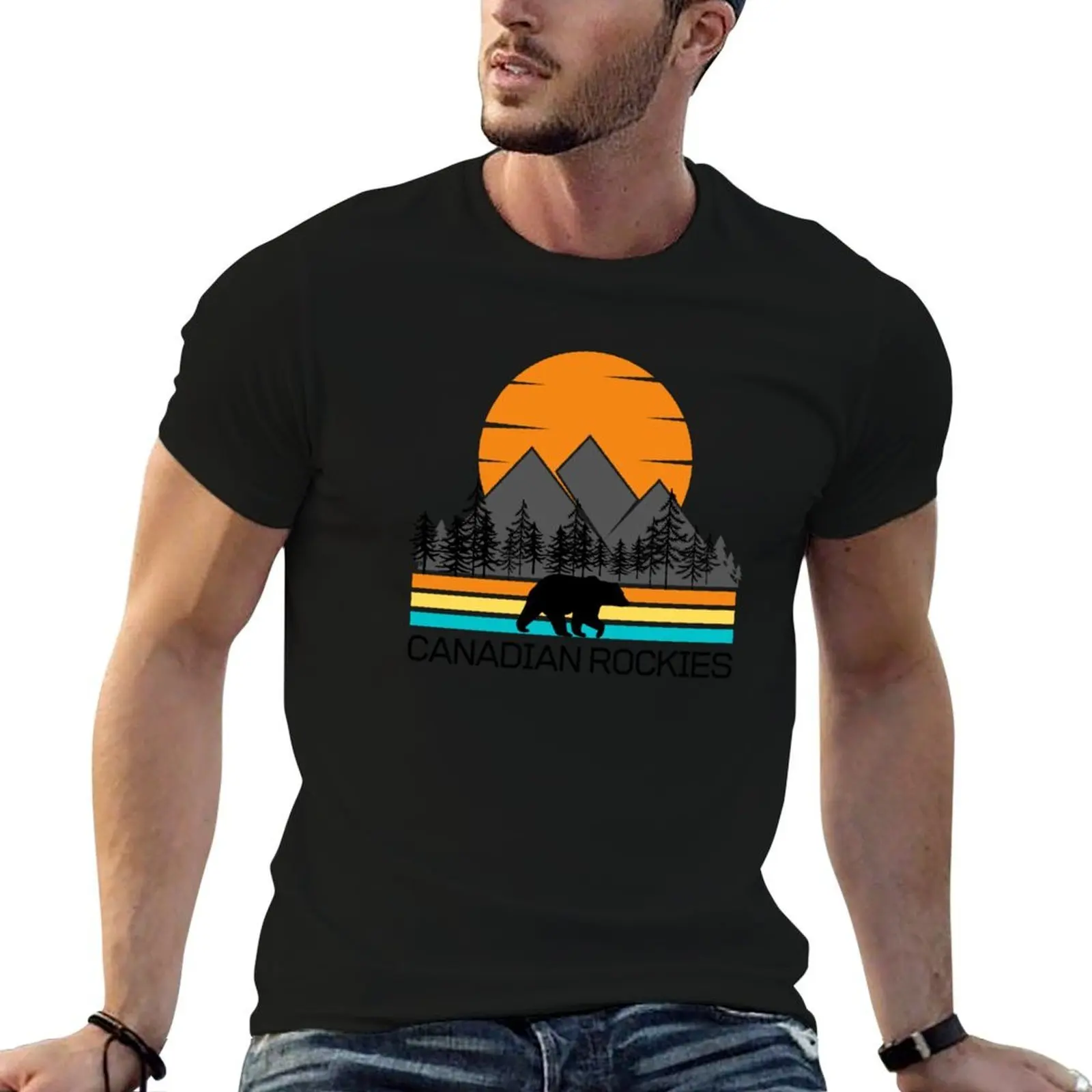 

Vintage Canadian Rockies T-Shirt t shirt men 100% cotton luxury brand cotton tshirt 100% man t shirt luxury T-shirt