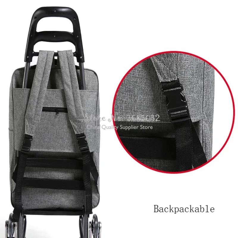 Portable Folding Climbing Cart Trolley Elderly Luggage Case Convenient Shopping Bags Household Carrier for Easy Transport
