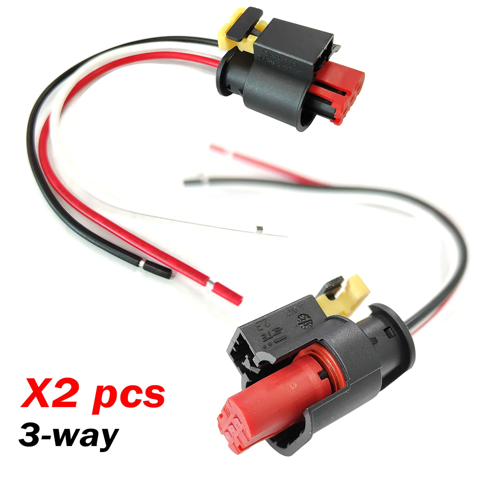 2x For Lancia Ypsilon II III 1.2 1.4 0.9 0.1 Delta Musa 3-Way Ignition Coil Wiring Harness Connector Repair Plug Cable 71752816