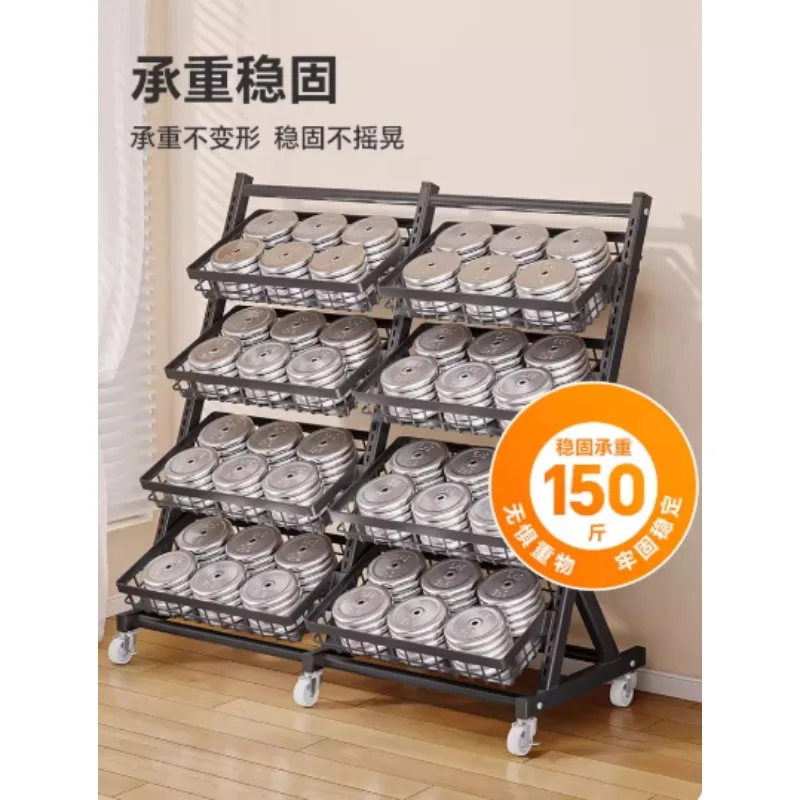 Five-layer Supermarket Snack Shelf Convenience Store Display Rack Basket Fresh Fruit Rack Fruit and Vegetable Mobile Food Rack