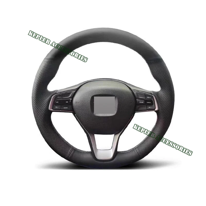 High Quality Genuine Leather Suede White Thread Steering Wheel Cover Car Accessoires Specifically For Honda Accord 10 Insight