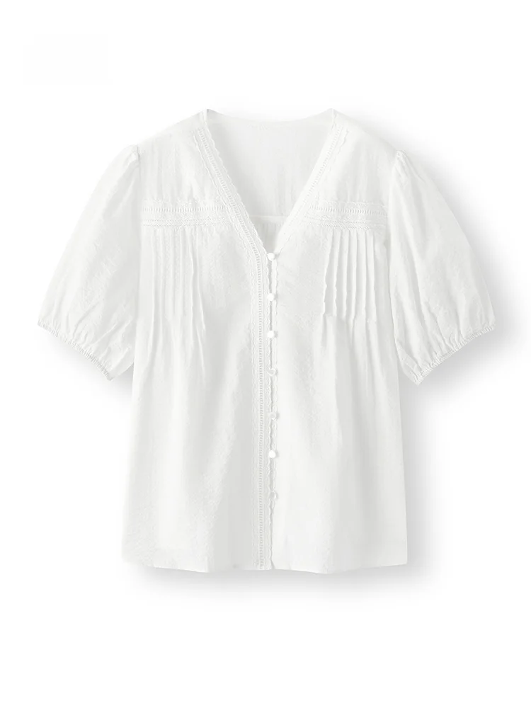 

Semir ort Sve Bubble Sve V-Ne Women's irt Summer Sweet And Mischievous Floral Design Cotton Youth Vitali S...