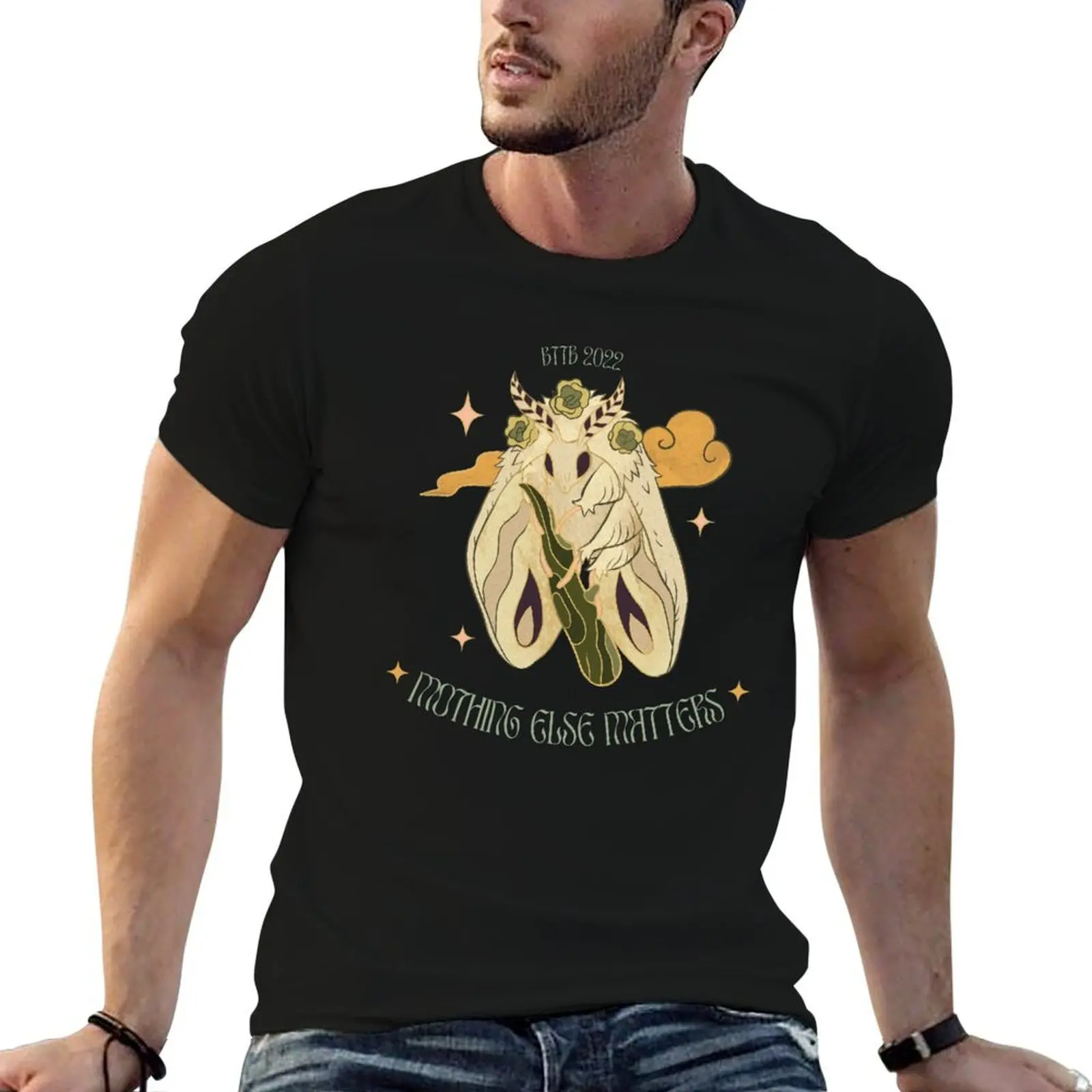 BAD TO THE BONE MOTHING ELSE MATTERS T-Shirt Large Size Casual Short Sleeve Top