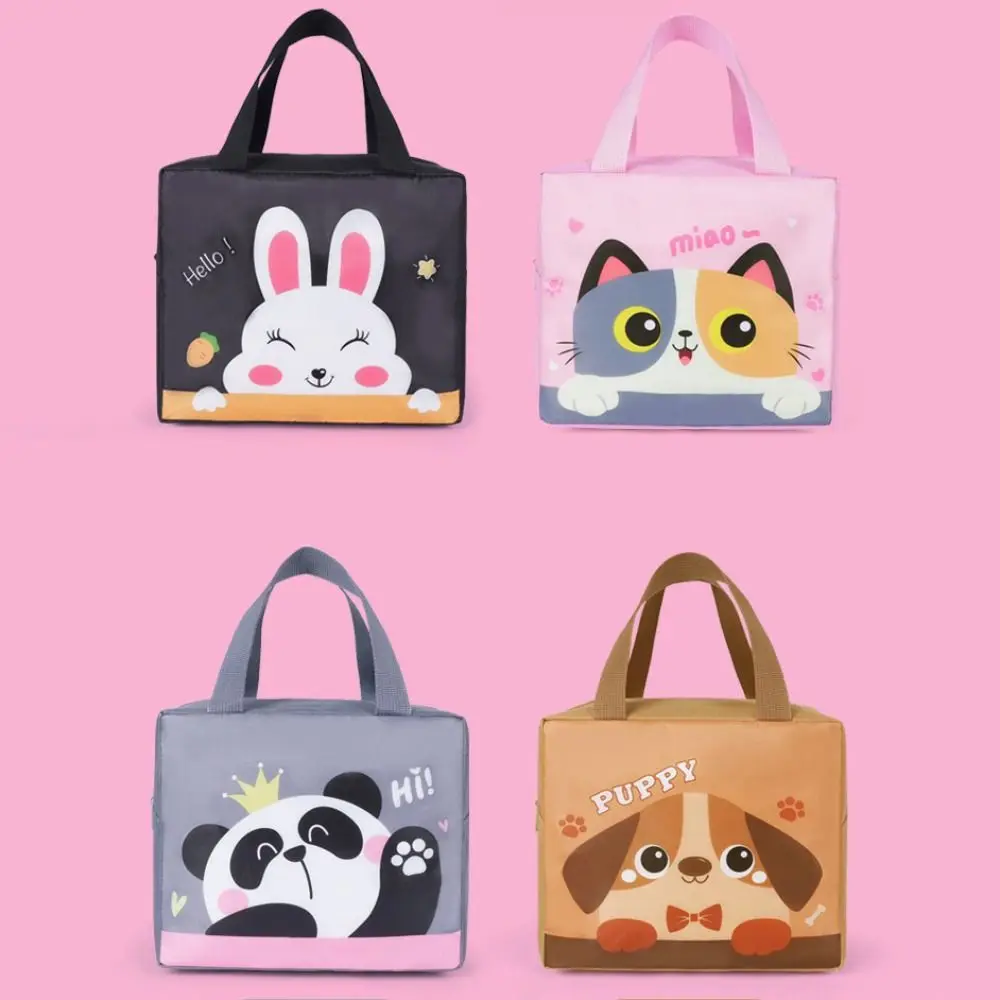 

Oxford Cloth Cartoon Lunch Bag Cartoon Pattern Aluminum Foil Lining Waterproof Insulated Bag Large Capacity