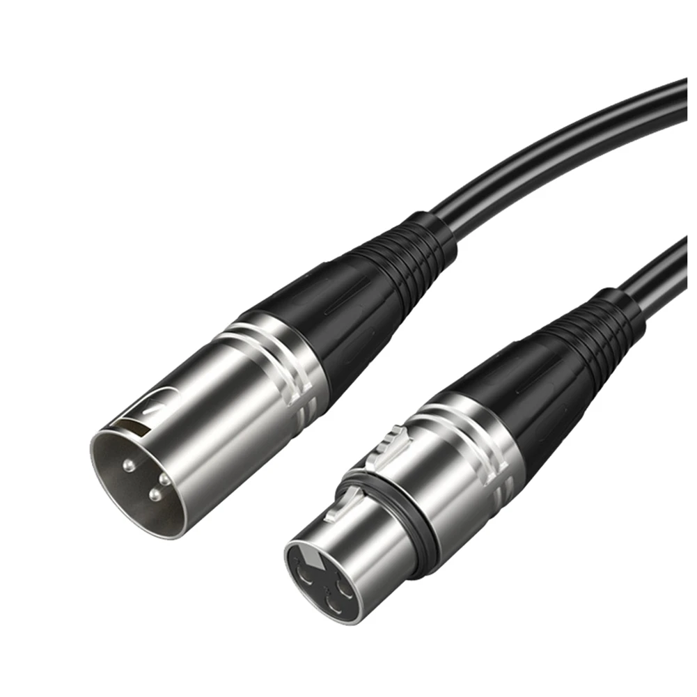 A61P 3 Pin XLR Male to Female Microphone Cable XLR Audio Cable Guitar Mixer Speaker Patch Panel 1.5Meter