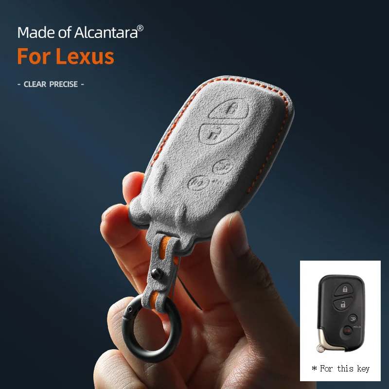 

Alcantara Car Remote Key Case Cover Shell For Lexus GS430 ES350 GS350 LX570 IS350 RX350 IS250 4 Button Keychain Accessories