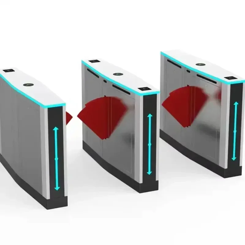 Hot SalesFactory New Arrivals Driveway Intelligent Area Double Swing Lane Fast Wing Turnstile Flap Barrier Gate