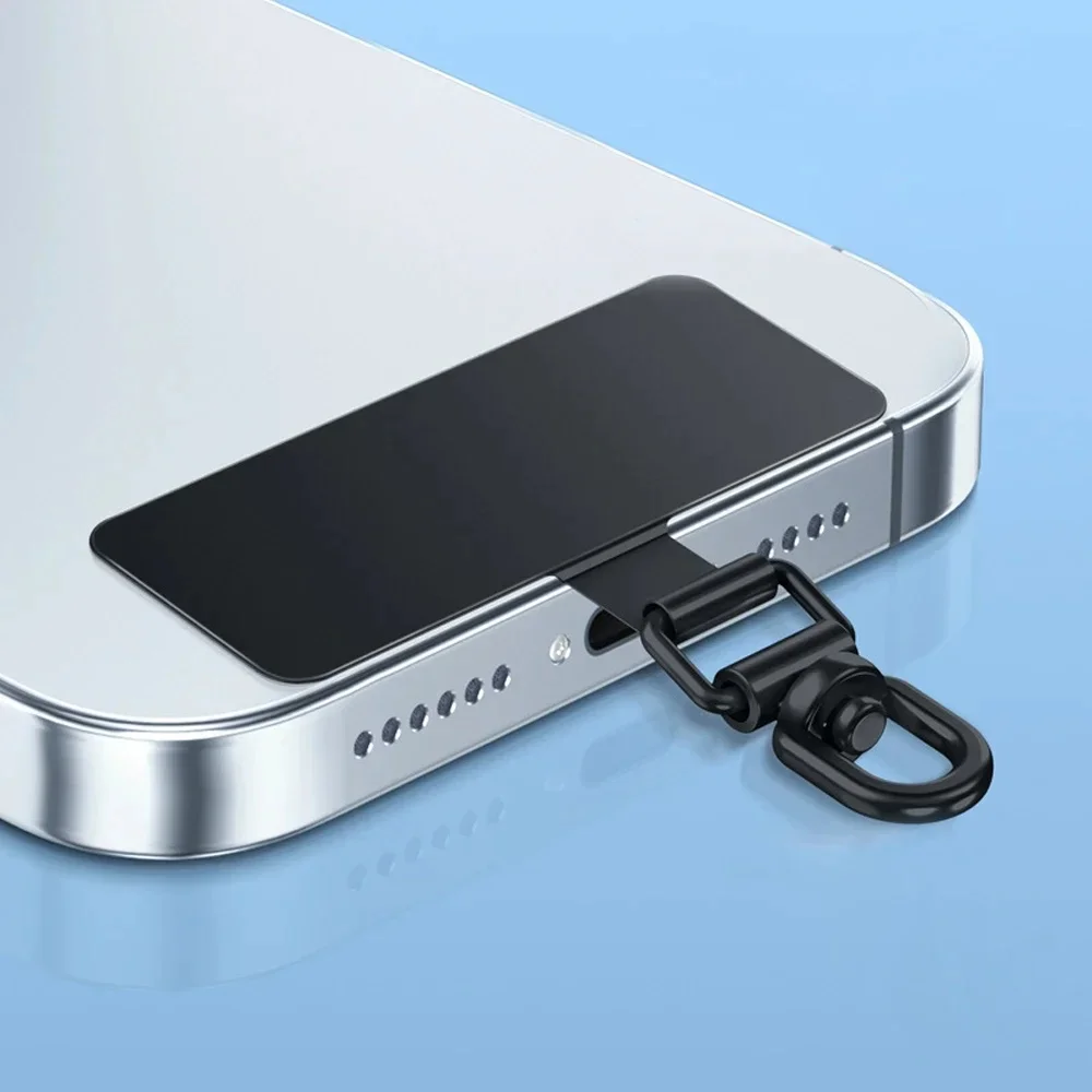 Universele roestvrijstalen mobiele telefoon Lanyard-patchpakking 360 graden draaibaar Afneembaar Anti-verloren metalen ketting Veiligheid Connect-kaart