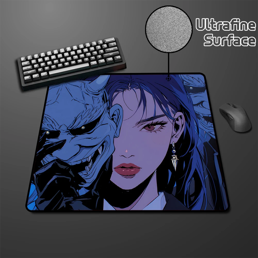 

Non-Slip Gaming Mouse Pad Anime Oni Mask Balance Mouse Mat Gamer E-Sports Mousepad Office Professional Premium Keyboard Mat XL