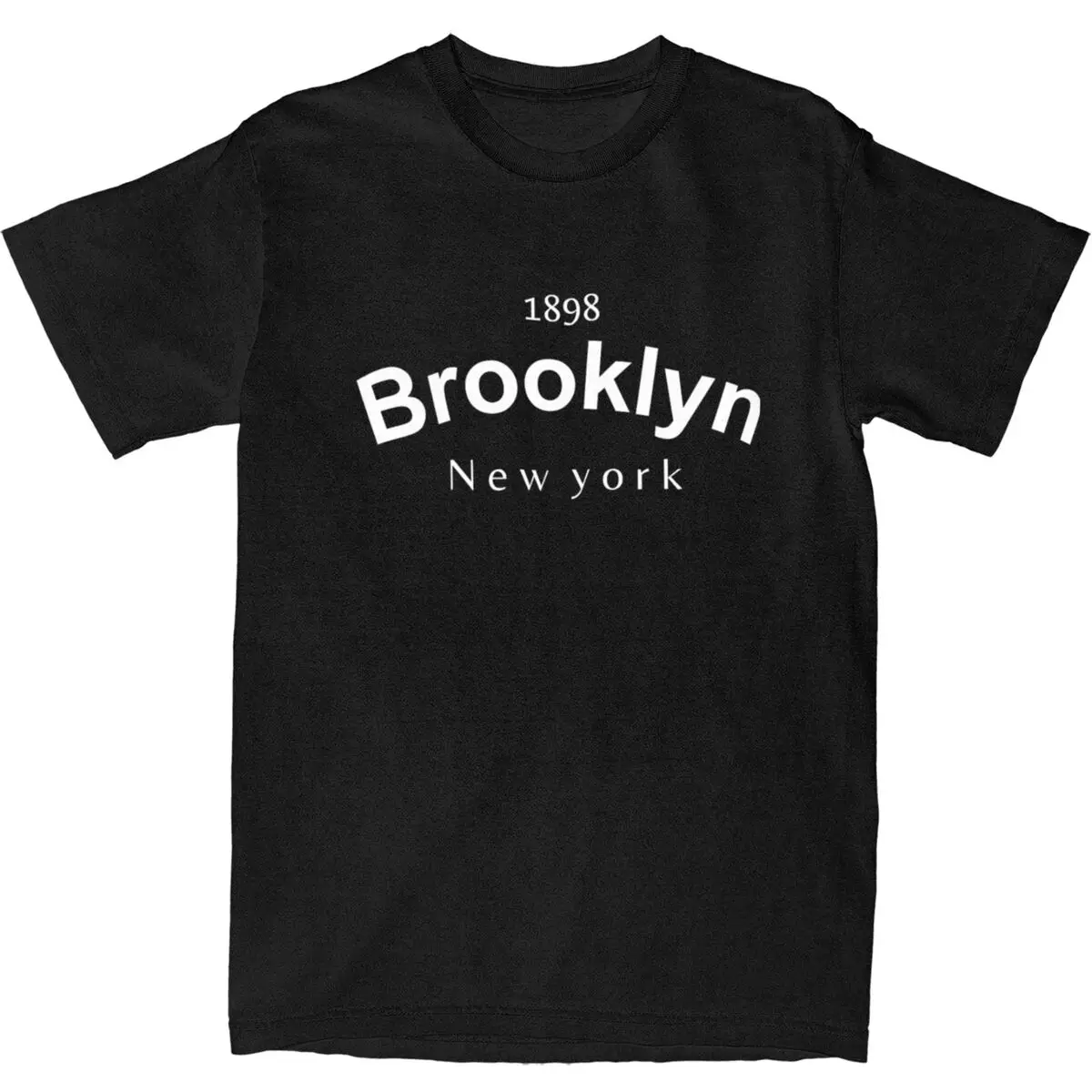 New York Brooklyn 1898 Shirt Accessories for Men Women Pure Cotton Vintage Letter Printed Tee Shirt Clothes Graphic Printing