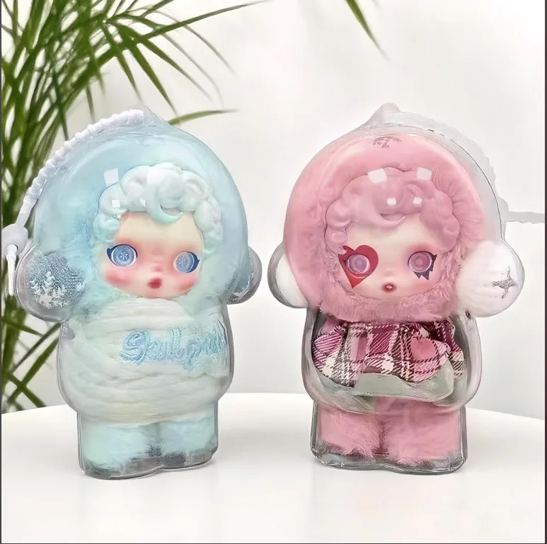 Funda protectora para calavera y Panda, caja organizadora portátil transparente para Skullpanda, bolsa de exhibición para muñecos de peluche, regalo de cumpleaños