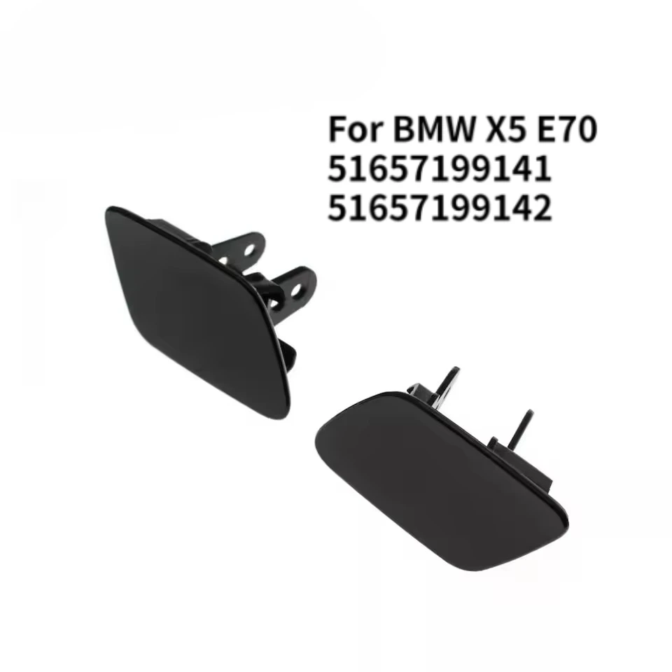 

51657199141 51657199142 2PCS for BMW X5 E70 Car Front Left & Right Headlight Washer Jet Spray Nozzle Cap Cover