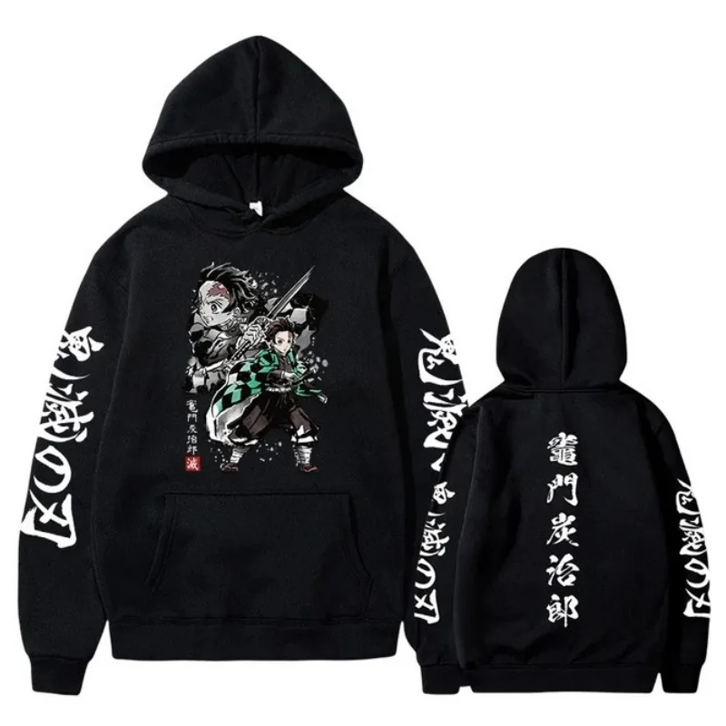 Demon Slayer Japanese Anime Hoodie Pullovers Cotton Men Women Sweatshirts Harajuku Print Tops Casual Hip Hop Streetwear Clothing