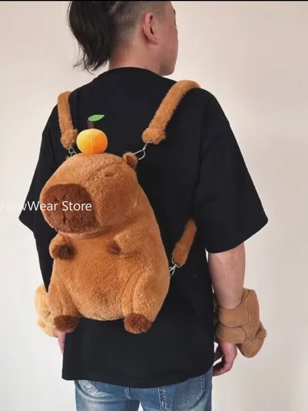 Capybara Plush Backpack Capybara Crossbody Bag Handbag Soft Warm Capybara School Bag For Girls Birthday Christmas Gifts