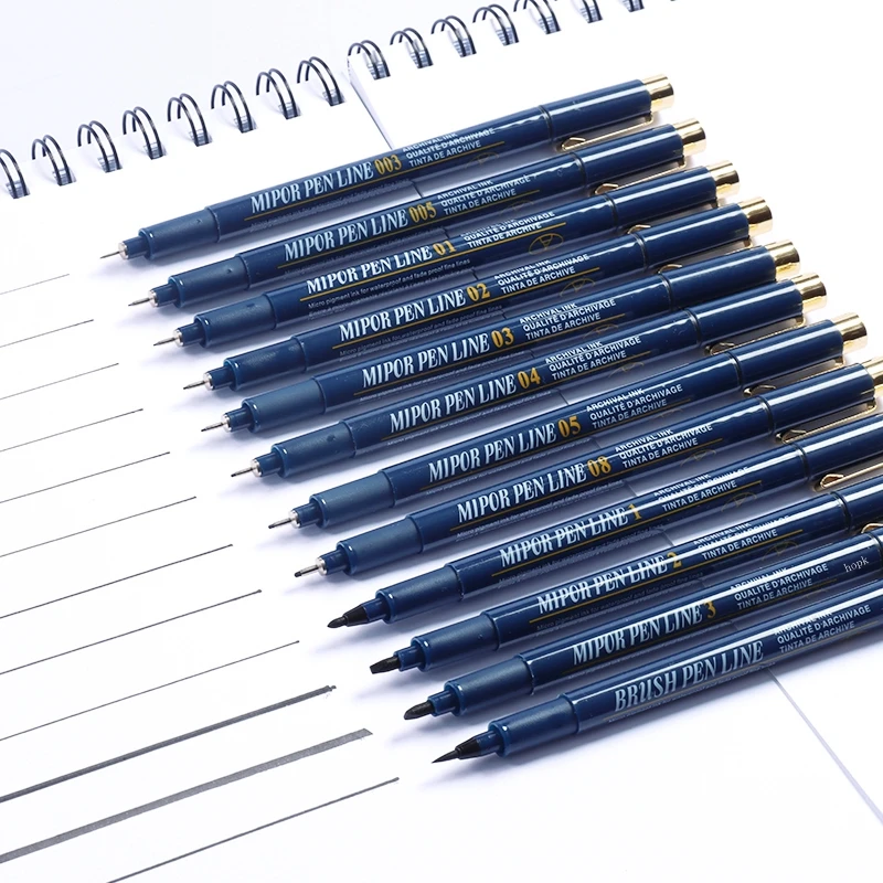 6/9/10/11Pcs Micro Pens Set, Fine Point, Fineliner Ink Pens, Pigment Liner Sketch Pen, Technical Drawing Pen for Art Sketching