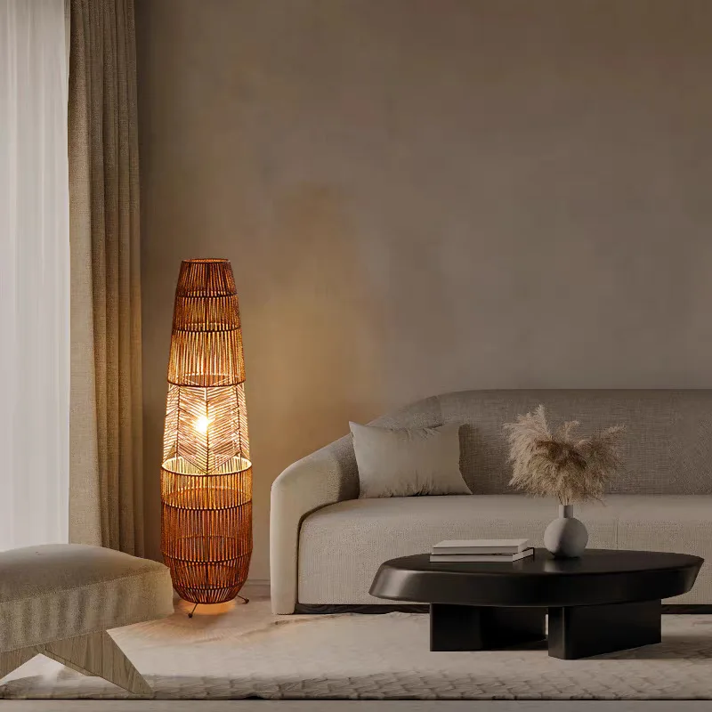 Floor lamp, personality creativity, Japanese living room, bedroom, sofa, Chinese Zen
