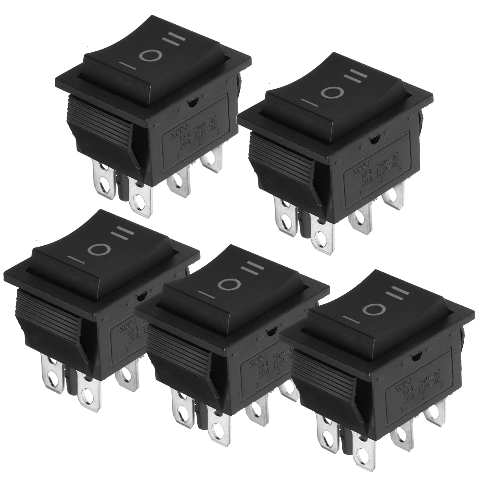 5 قطعة تبديل 16A250V الثقيلة على سيارة تبديل مفاتيح قبالة الروك التبديل لسيارة قارب البلاستيك اللون الأحمر