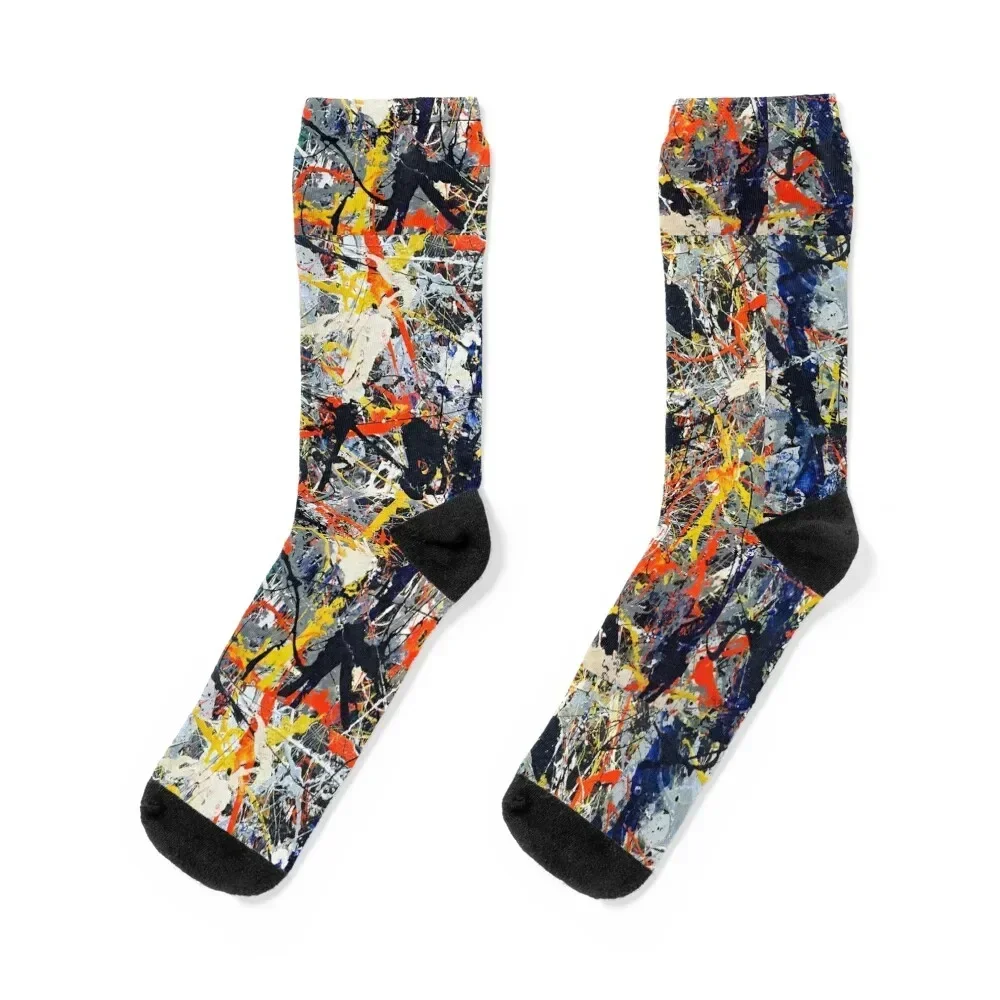 Jackson Pollock Number 5 Socks with print Heating sock hiphop custom sports Boy Socks Women's