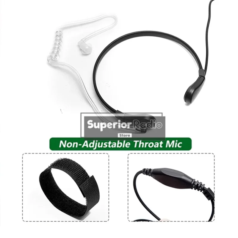 قابل للتعديل الصوتية الحلق هيئة التصنيع العسكري سماعة التكتيكية الصوتية أنبوب غير قابل للتعديل سماعة ل TK11 (5) UV-5RH برو أجهزة الراديو الملحقات