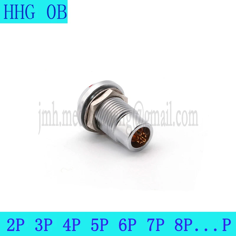 

HHG.0B 2 3 4 5 6 7 9 Pin Push-pull Self-locking Waterproof Socket Connector Water Tight Or Vacuumtight (Watertight When Mated)