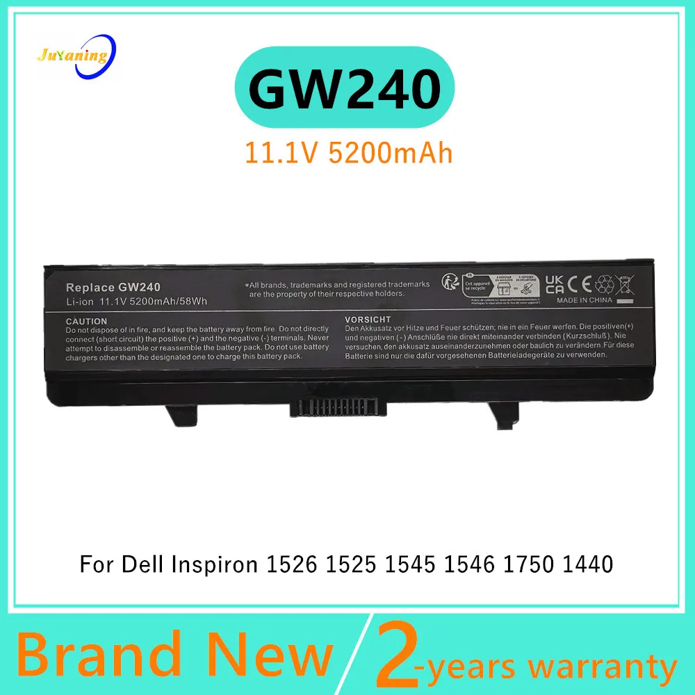 

GW240 Laptop battery For DELL Inspiron 1526 1440 1525 1545 1750 1546 0GW241 RW240 WK381 WP193 XR693 XR697