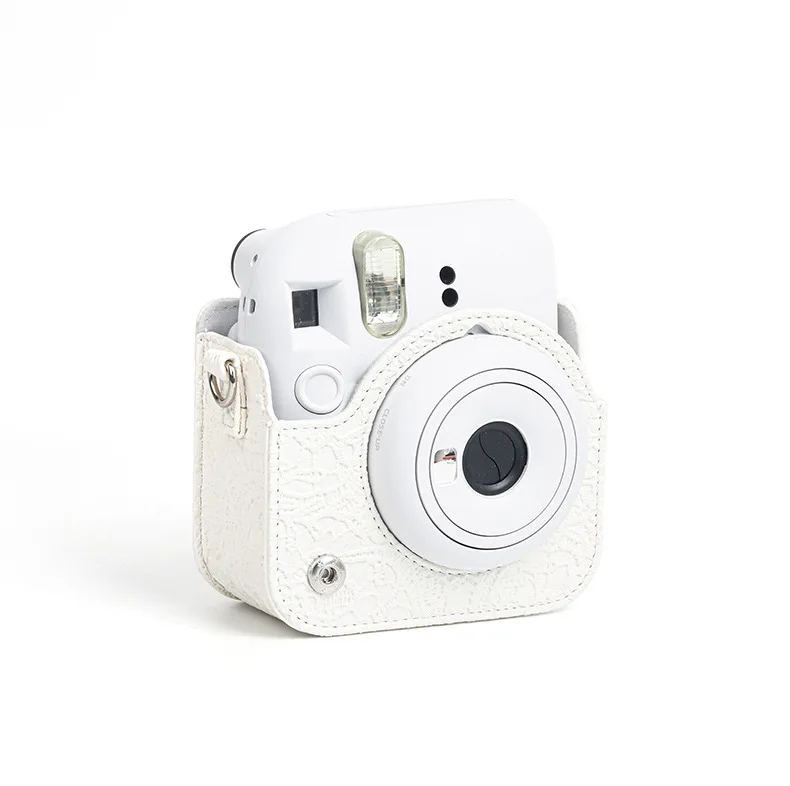 Retro tridimensional padrão câmera armazenamento saco, em relevo laço onda para Fujifilm Mini12, novo