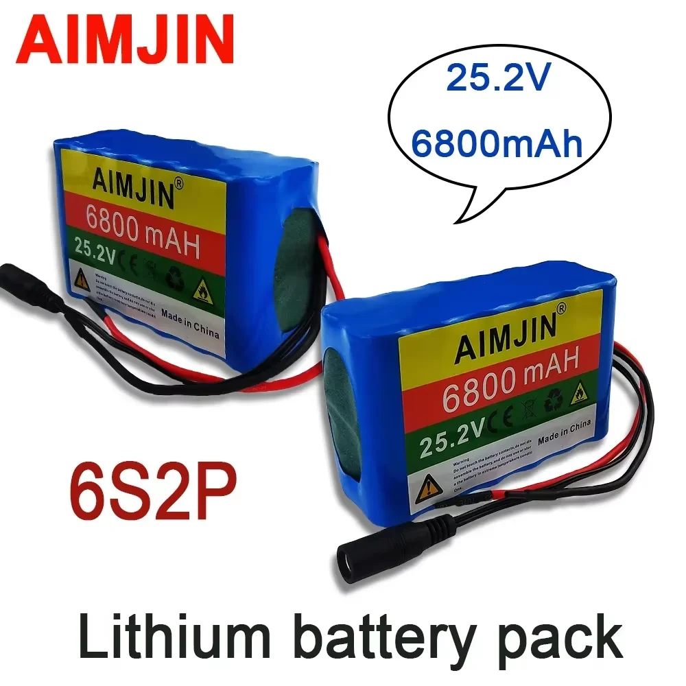 

18650 Rechargeable Lithium Battery Pack 6S2P 25.2V 6800mAh , Suitable for Power Supply of Electric Toys, Electronic Products etc