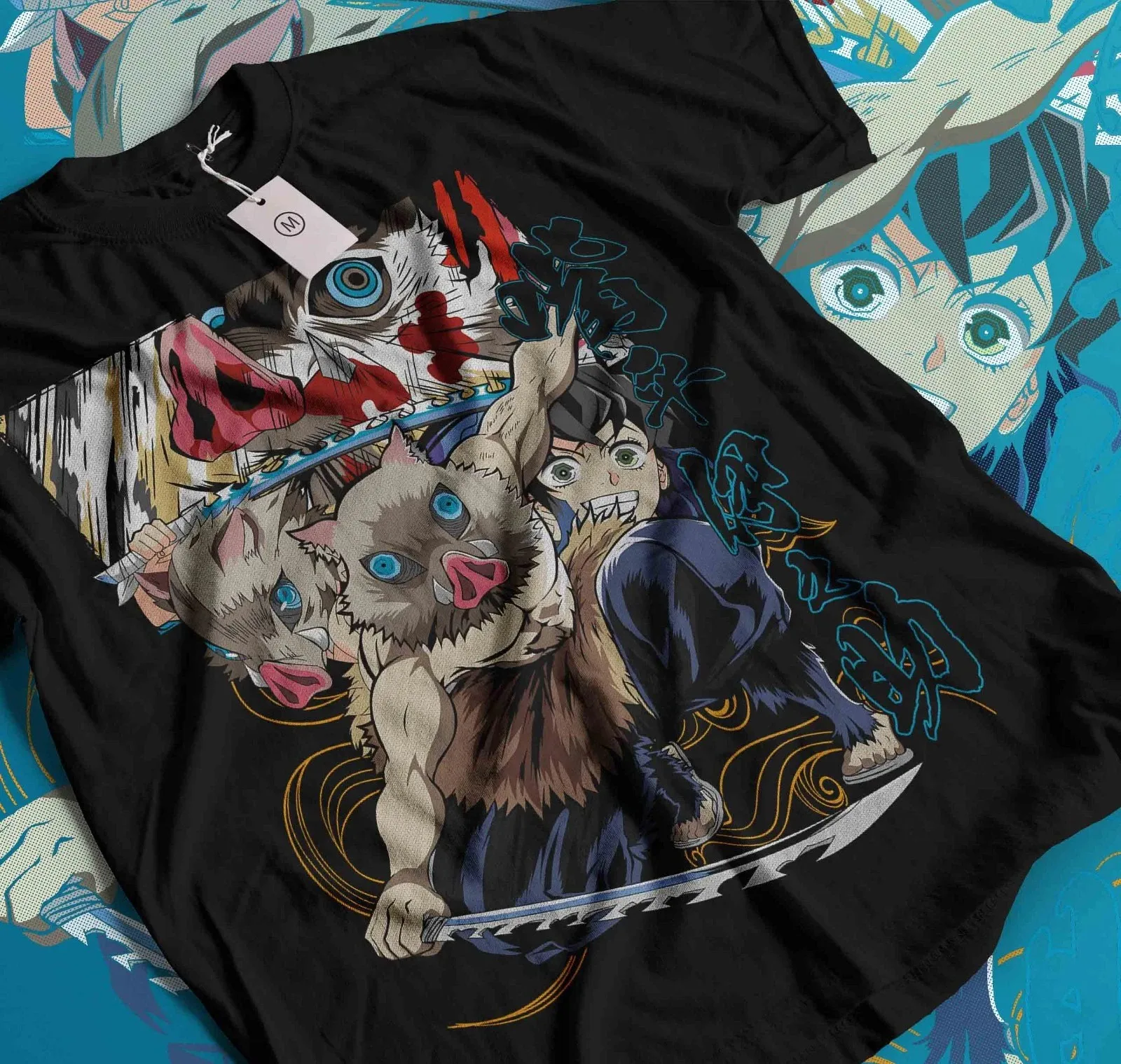 

Футболка с комиксами Inosuke Demon Slayer Kimetsu, аниме, подарочная рубашка, футболки с графическим рисунком, уличная одежда унисекс, рубашки для женщин, одежда