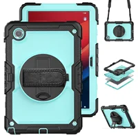 Funda para tableta con soporte para niños con rotación de 360 grados para Lenovo Pad Tab M11 M10 M9 M8 K11 K10 K9 HD 4th 3th 2th 1th funda protectora + correa para el hombro