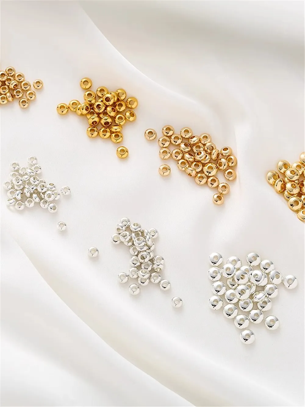 

14K18K Gold Bag Color Beads Loose Beads Abacus Beads Silver Handmade DIY Necklace Bracelet Jewelry Accessories Material