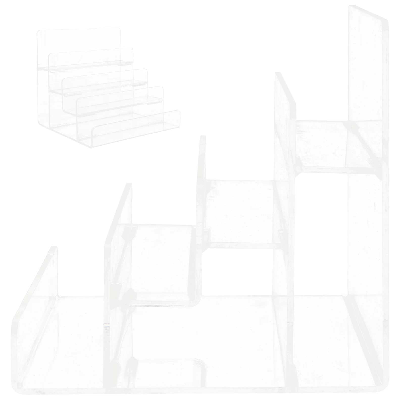 

Multi layer Acrylic Display Rack Clear Purse St Wallet Holder Tote Bag Bracket Ladder Shape Home Store ganizer