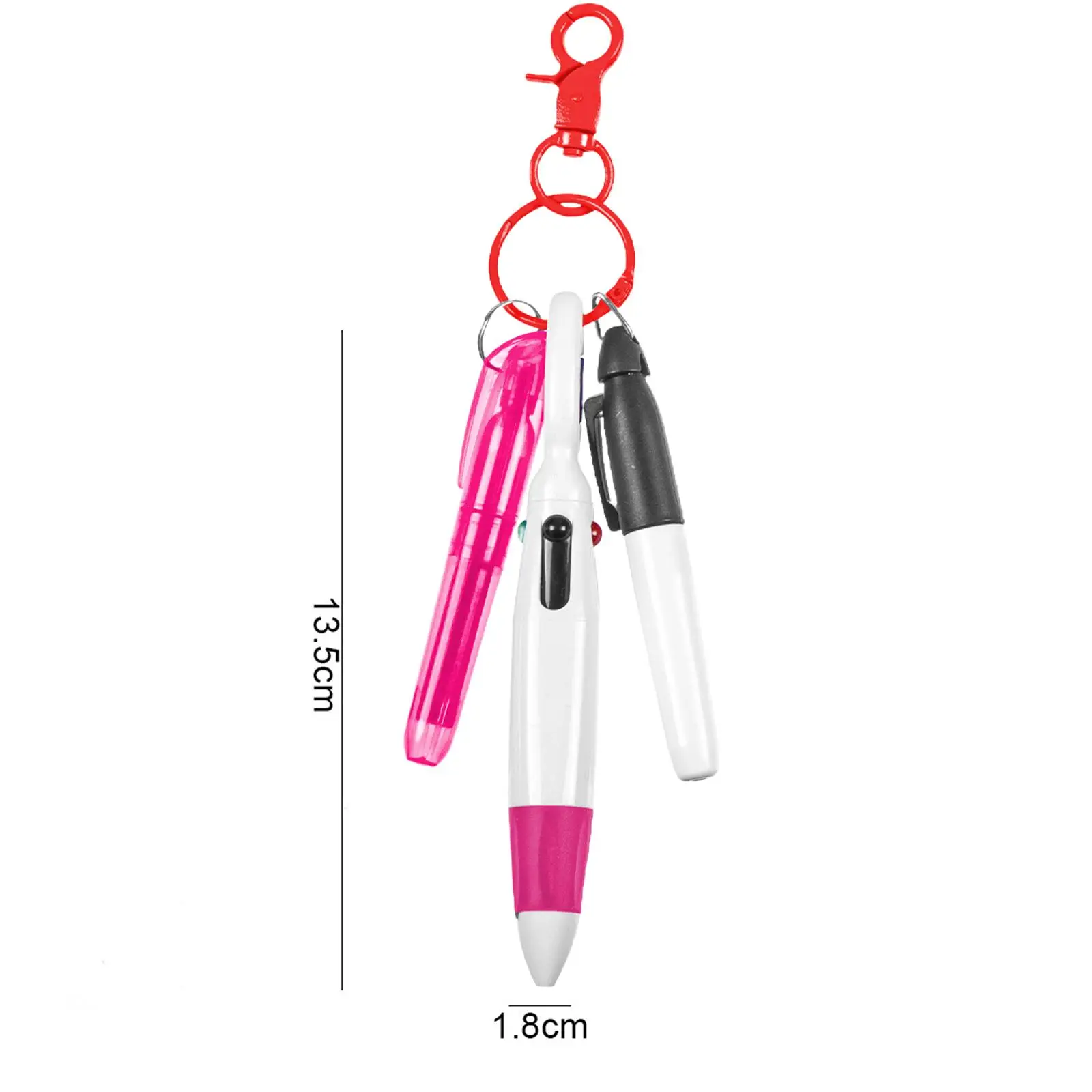 Multipurpose Shuttle Pen com Carabiner Clip, Enfermeiros Day Gift, 2 pcs