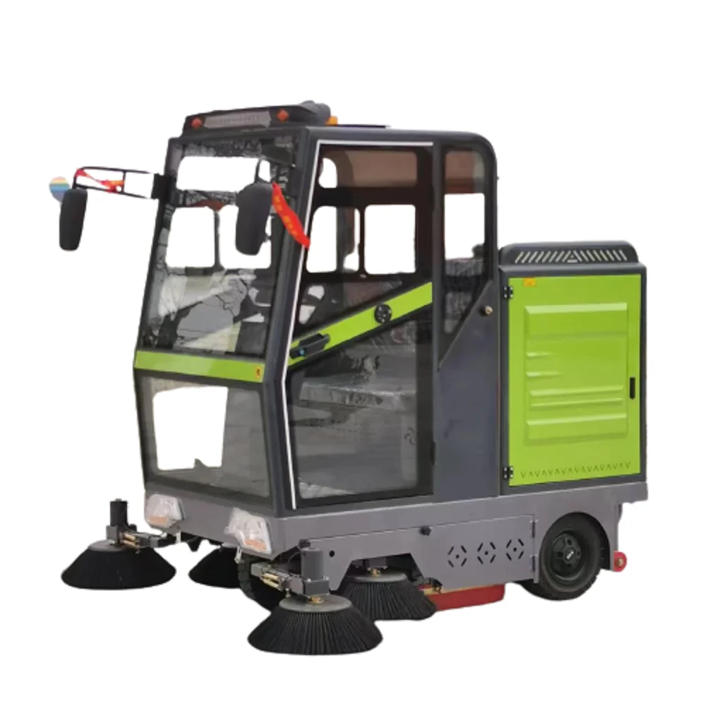 Working 5 Hours Sweeping Width2000mm Road Cleaning Industrial Electric Street Ride on Collector Loader Sweeper