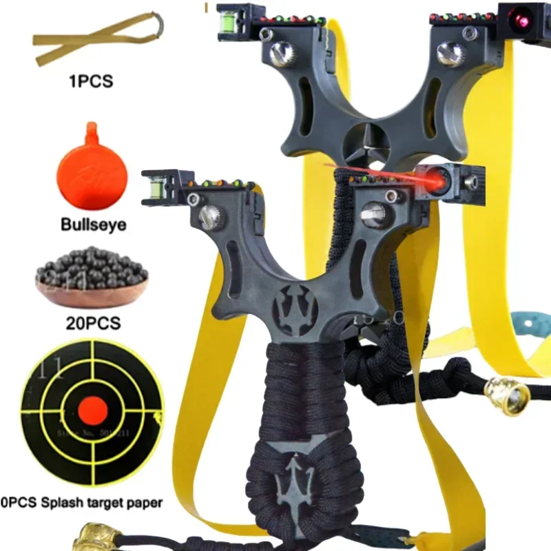 

Рогатка из смолы высокого качества с лазерной направленной катапультой для охоты на открытом воздухе, плоские кожаные резинки для новорожденных
