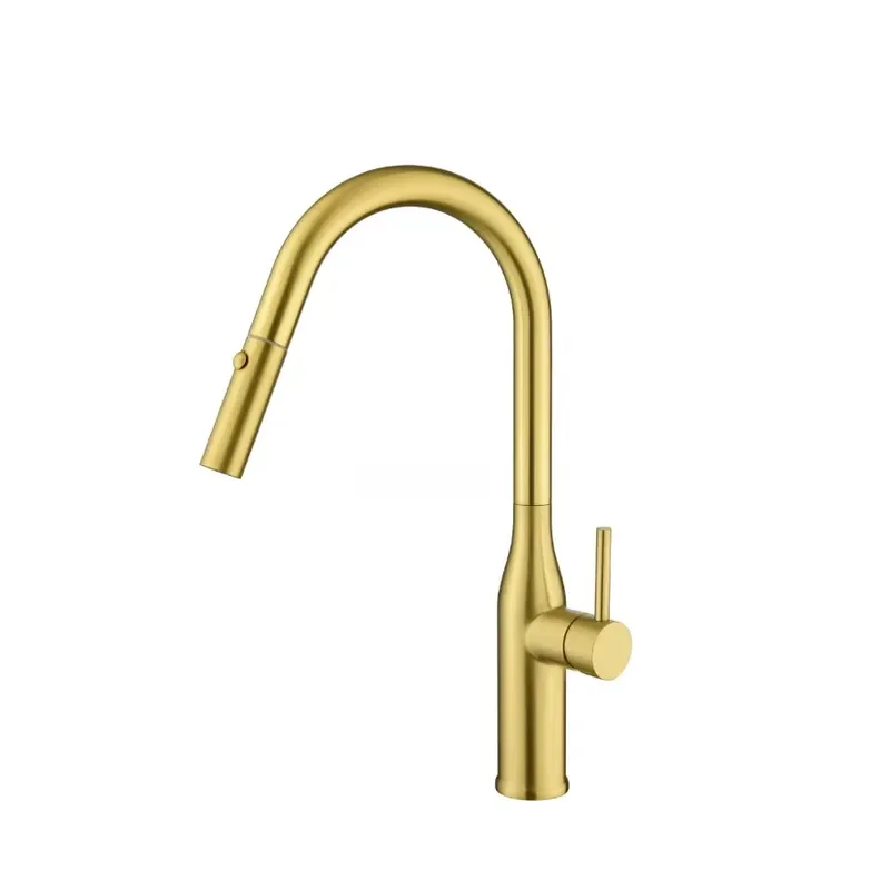 Pull Out Down Concealed Pretending Basin Bath & Shower Faucets Bathroom Cupc Brass Brushed Golden Sink Spray Head Kitchen