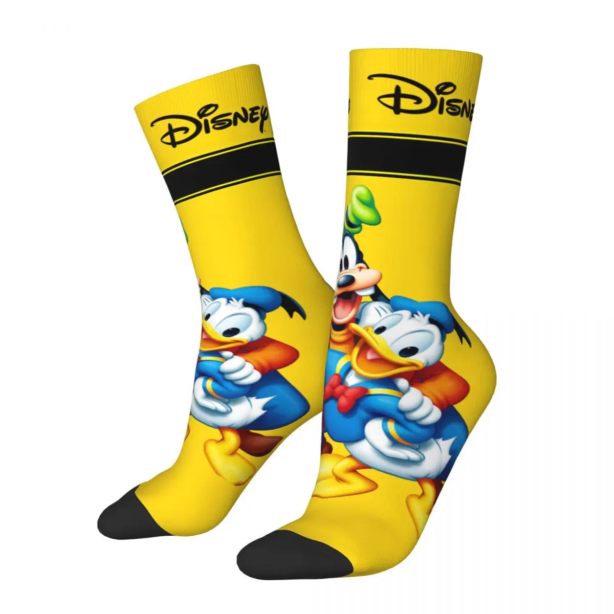 Funny Crazy Minnie Goofy Sock for Men Hip Hop Vintage Disney Mickey Mouse Happy Quality Pattern Printed Boys Crew Sock