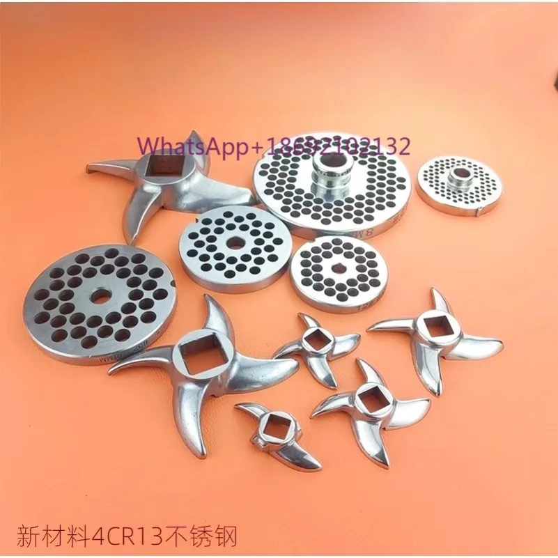 Stainless Steel Meat Grinder Blade Mincer Plate Disc Replacement Part for 32# Type Manual Meat Grinder Mincer Knife Accessory