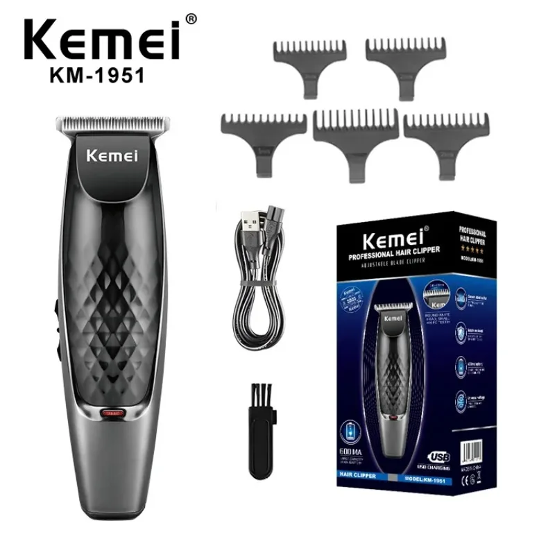 

Kemei KM-1951 Engraved Blanking Hair Clipper, Cordless Electric Hair Clipper for Men, Portable Styling Trimmer.