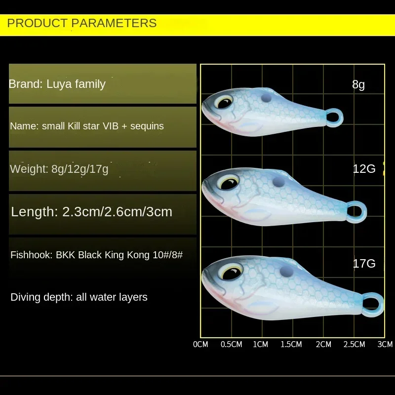 VIB Spinner Bait 8g/17g Sinking Wobbler Long Cast Metal Vibration Rotating Spoon Jig Fishing Lure Trout Bass