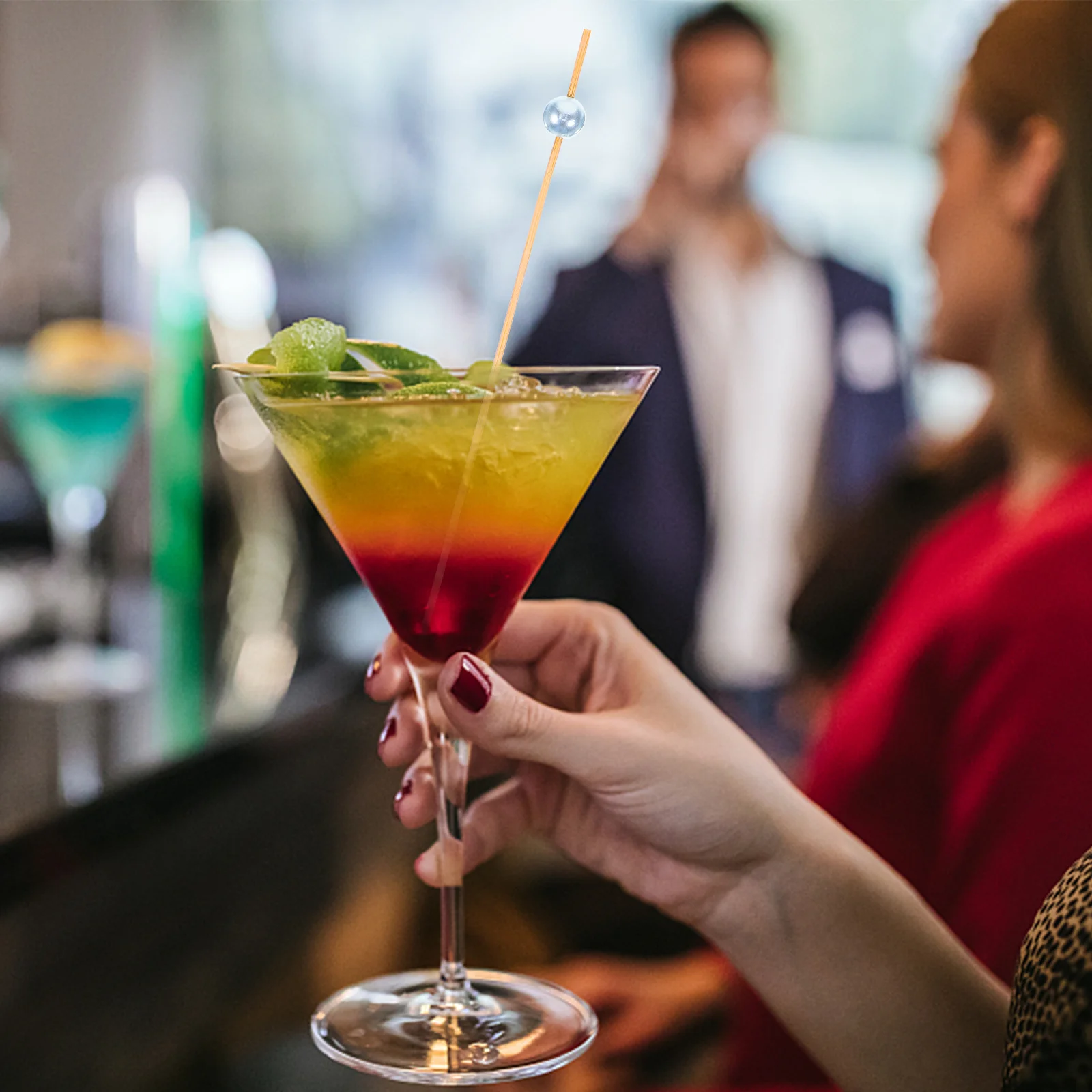 

12Pcs Cocktail Picks Solid Wood Smooth Burr-Free Skewers for Fruit Drinks Food Picks Party Decoration Toothpicks for Food