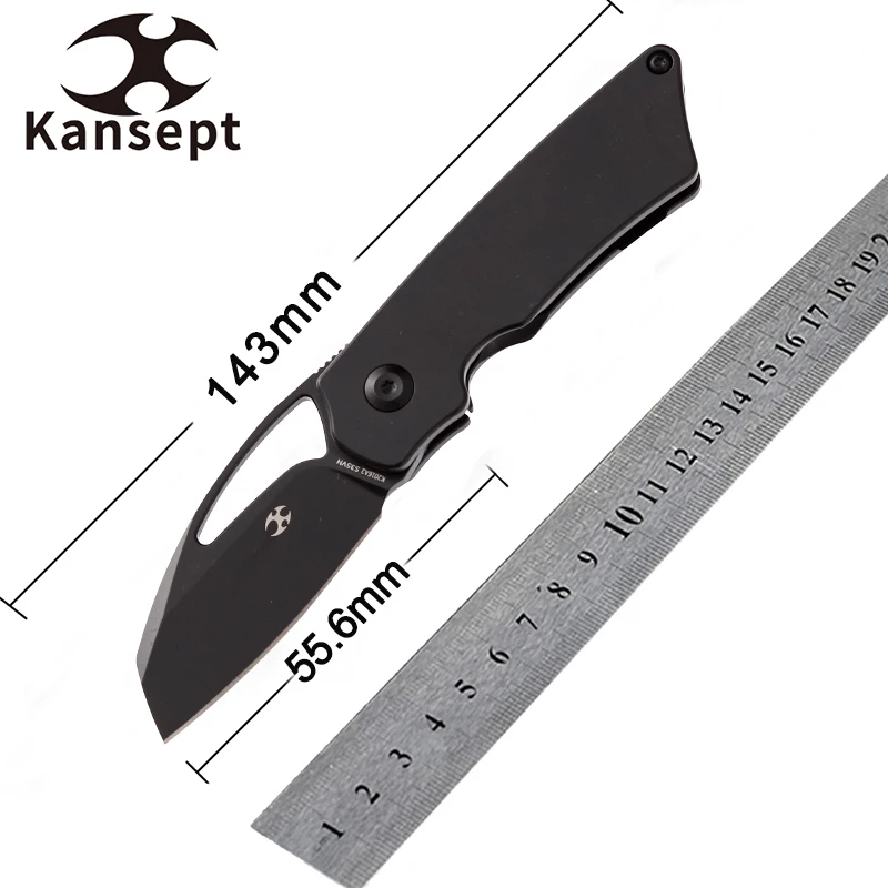 Kansept Goblin Pocket Knife K2016A1-A6 CPM-S35VN + Titanium Handle Marshall Noble Designed Folding Knife Thumb Hole Useful Knife