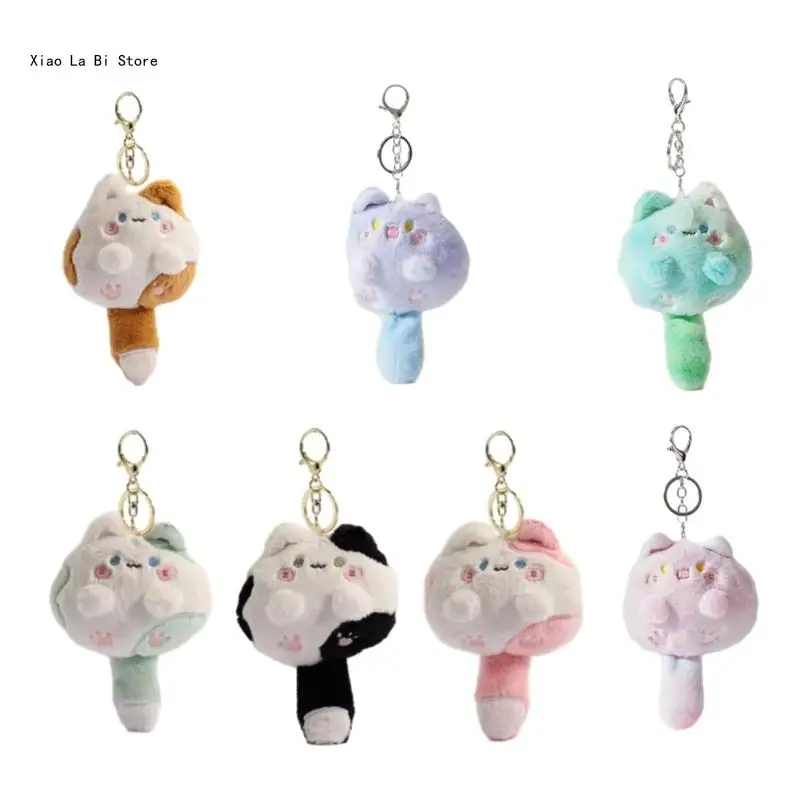 Keychain Bag Pendant with Squeaky Sound Stuffed Keyring Accessory XXFD