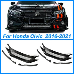 For Honda Civic 10th FK8 FC1 FK7 JS N1 2016 2017 2018 2019 2020 2021 Car Front Racing Grille Upper Bumper Hood Mesh Grid ABS