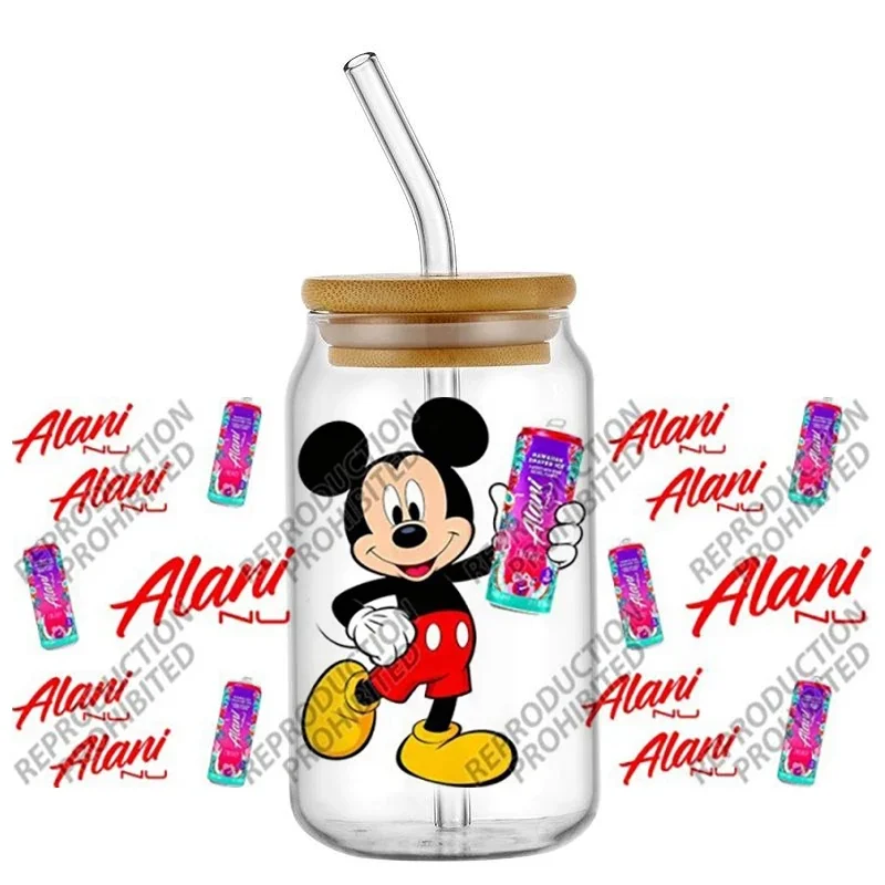 New Retro Beverage Can Cartoon UV DTF 3D Transfer Sticker Decals for 16oz Glass Can Cup, Vintage Drink Theme Creative DIY Craft