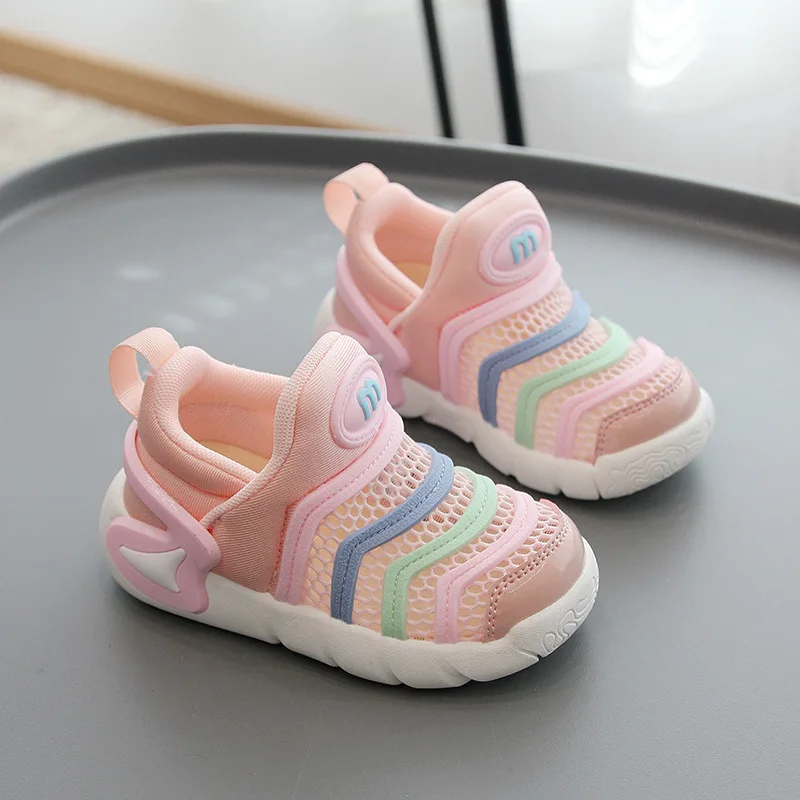 Summer And Spring Fashion Toddlers Shoes Baby Boys & Girls Kids Sneakers Breathable Soft BottomSize 21-30